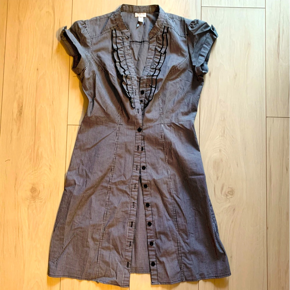 Pinstripe Shirtdress